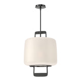 Dane Lantern Pendant in Ink, Opal Glass by Hubbardton Forge