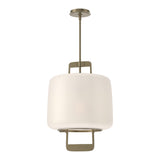 Dane Lantern Pendant in Soft Gold, Opal Glass by Hubbardton Forge