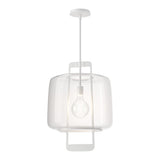 Dane Lantern Pendant in White, Clear Glass by Hubbardton Forge