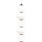 Danto Pendant Light 5 Tiers Oxidized Black By Matteo - Front View
