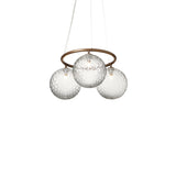 Dark Bronze/Optic Clear 3 Lights Miira Circular Chandelier by Nuura