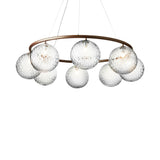 Dark Bronze/Optic Clear 8 Lights Miira Circular Chandelier by Nuura