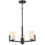 Dart Chandelier 3 Lights Black Maxim Lighting