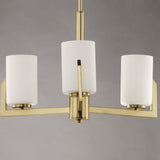 Dart Chandelier 3 Lights Satin Brass Maxim Lighting Front View
