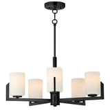 Dart Chandelier 5 Lights Black Maxim Lighting