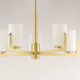 Dart Chandelier 5 Lights Satin Brass Maxim Lighting Front View