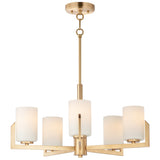Dart Chandelier 5 Lights Satin Brass Maxim Lighting