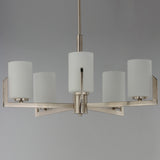 Dart Chandelier 5 Lights Satin Nickel Maxim Lighting Front View