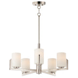 Dart Chandelier 5 Lights Satin Nickel Maxim Lighting