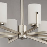 Dart Chandelier 8 Lights Satin Nickel Maxim Lighting Detailed View1