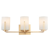 Dart Vanity Light 3 Lights Satin Brass By Maxim Lighting Side View