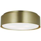 Dartmore Flush Mount Large Satin Brass By Visual Comfort Studio - With Light