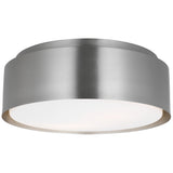 Dartmore Flush Mount Medium Brushed Nickel By Visual Comfort Studio - With Light