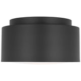 Dartmore Flush Mount Small Midnight Black By Visual Comfort Studio - Side View