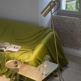 Dase Coffee Table with Lamp Satin Gold By Mogg Lifestyle View