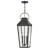 Dawson Large Hanging Lantern - Black - by Hinkley