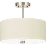 Dayna Shade / Convertible Semi-Flushmount — 14", Brushed Nickel