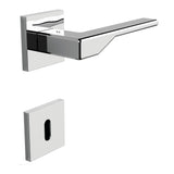 Dea Door Lever in Polished Chrome angled view by Colombo Design