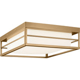 Dearborn LED Flushmount — 12", Satin Brass