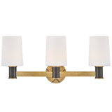 Declan Wall Sconce 3 Lights On By Hinkley Front View