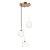 Delcia Chandelier 3 Light Aged Gold Brass