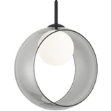 Delcia Pendant Light Black Medium By Matteo - Front View