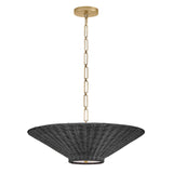 Delia Small Convertible Chandelier - Lacquered Brass - by Hinkley