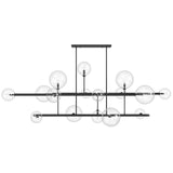 Delilah Linear Chandelier Large Black By Avenue Lighting Main View-1