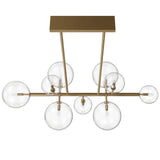 Delilah Linear Chandelier Medium Aged Brass By Avenue Lighting Main View-2
