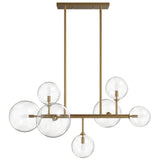 Delilah Linear Chandelier Small Aged Brass By Avenue Lighting Main View-1