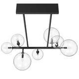 Delilah Linear Chandelier Small Black By Avenue Lighting Main View-2