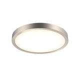 Delta Round Flush Mount by Dals - 10 Inch, Satin Nickel