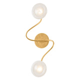Demetrius Wall Sconce - 2 Light in Vintage Gold Leaf by Corbett