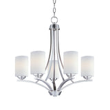 Deven Chandelier Satin Nickel by Maxim Lighting
