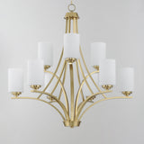 Deven Multi-Tier Chandelier Satin Brass by Maxim Lighting
