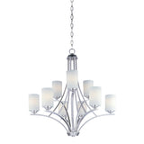 Deven Multi-Tier Chandelier Satin Nickel by Maxim Lighting
