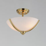 Deven Semi-Flush Mount Satin Brass by Maxim Lighting