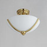 Deven Semi-Flush Mount Satin Brass by Maxim Lighting