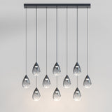 Dewdrop 10-Light LED Linear Pendant by ET2 - Black