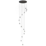 Dewdrop LED Linear Pendant by ET2 - 15-Light Black
