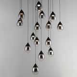 Dewdrop LED Linear Pendant by ET2 - 15-Light Black
