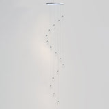 Dewdrop LED Linear Pendant by ET2 - 15-Light Polished Chrome