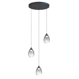 Dewdrop Multi Light Pendant Black By ET2