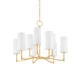 Dillon Chandelier - 9-Light - Aged Brass by Hudson Valley