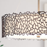 Silver Coral Drum Round Chandelier lifestyle 3