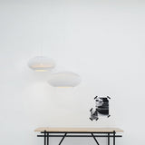 Disc Scraplights Pendant, Finish: White, Size: Medium