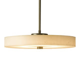 Disq LED Pendant Small, shown in Dark Smoke, by Hubbardton Forge