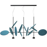 Diva Suspension Black Teal 3 Lights By Mogg