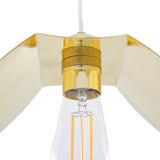 Dodoma Pendant Light - Polished Brass / White Cable