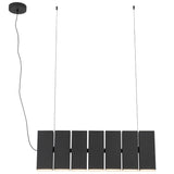 Domino Linear Pendant Black By Kuzco - Front View